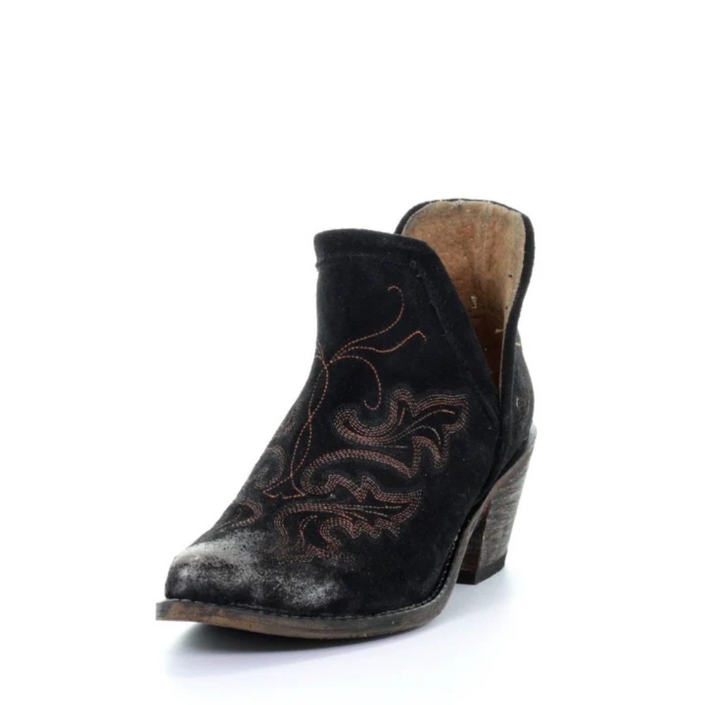 Circle G by Corral Shortie Burnished Leather Embroidered Ankle Bootie Sz 5.5 - Picture 8 of 12